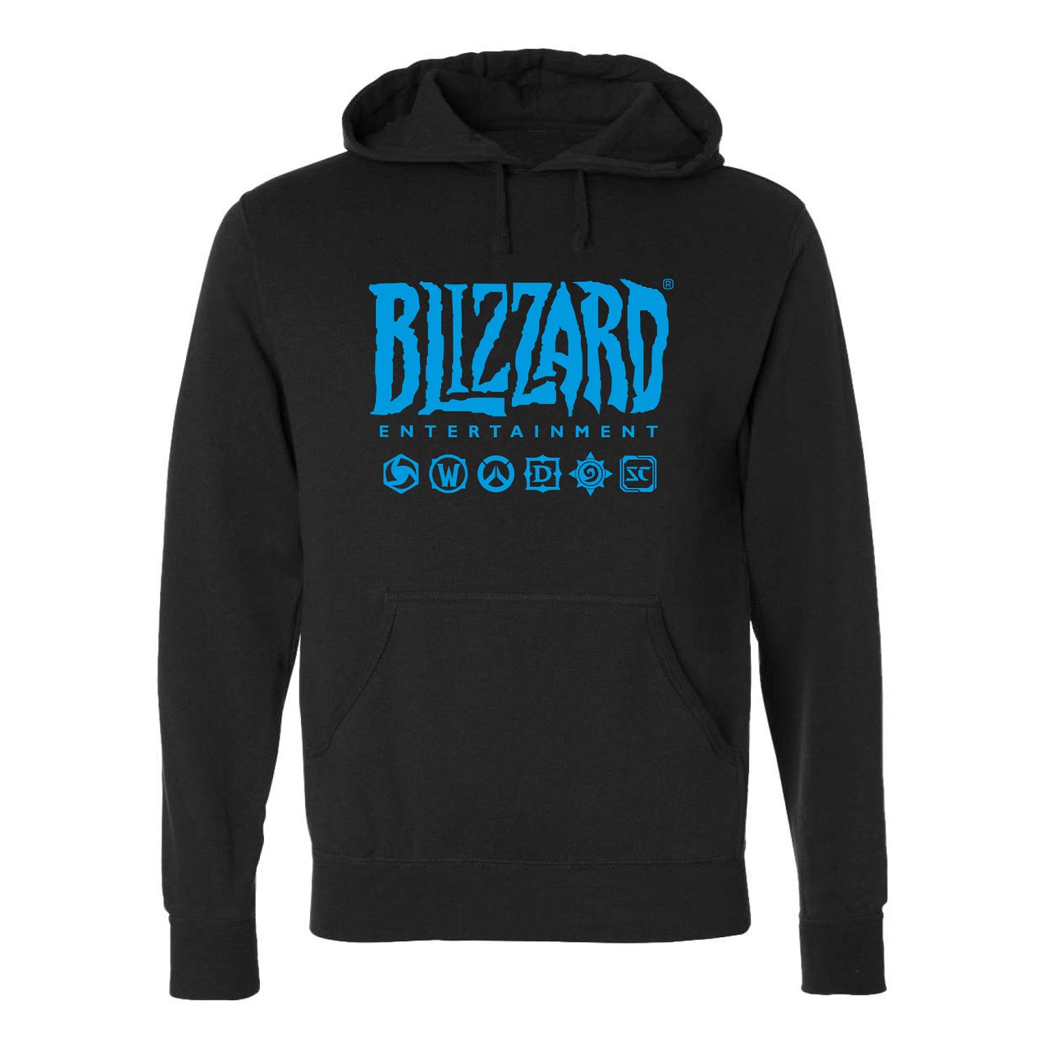 Blizzard Games Icons Black Hoodie - Front View