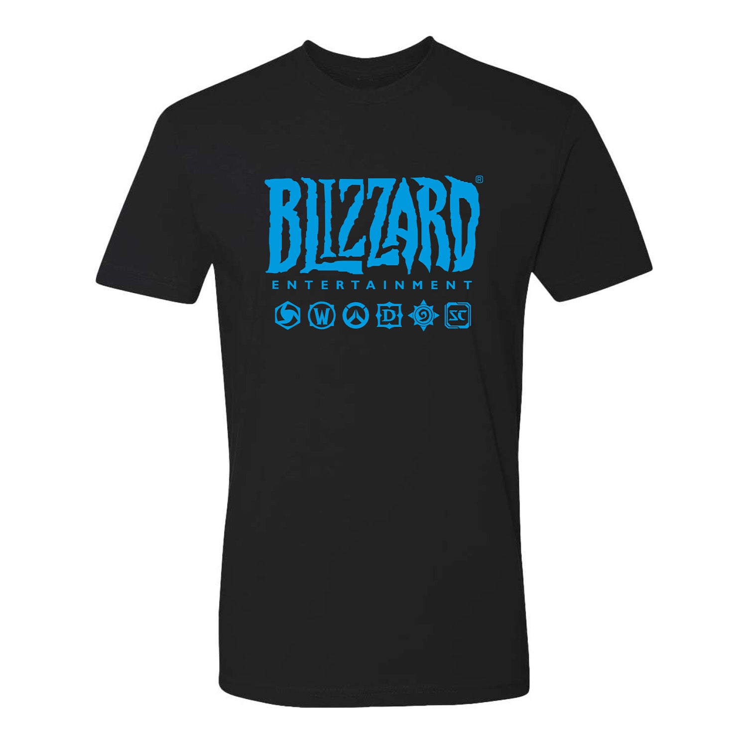 Blizzard Games Icons Black T-Shirt - Front View