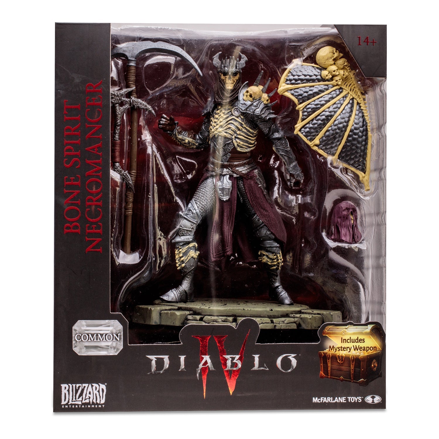 Diablo IV Common Bone Spirit Necromancer 7 in Action Figure - Front View in Box
