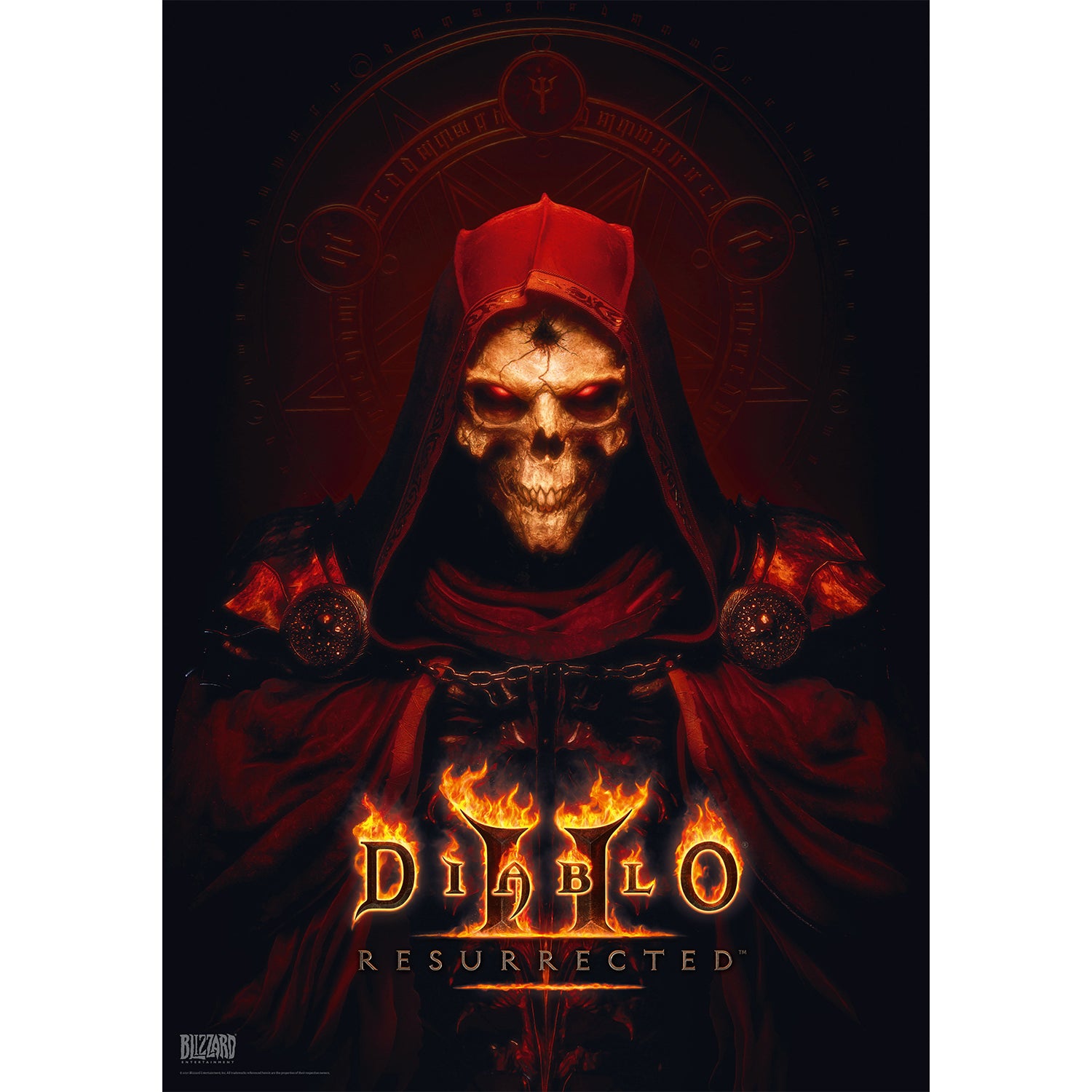 Diablo II: Resurrected 1000 Piece Puzzle in Red - Front View