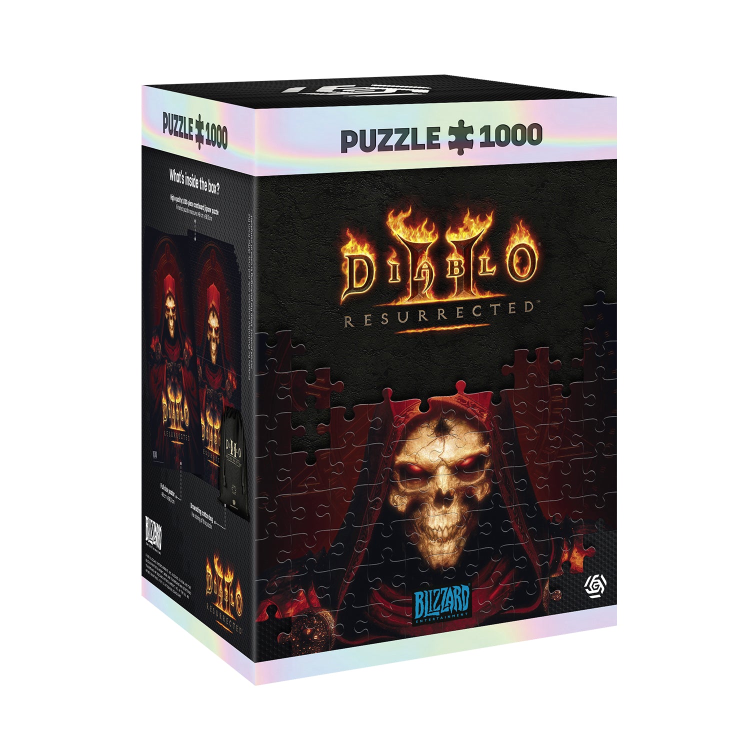 Diablo II: Resurrected 1000 Piece Puzzle in Red - Front View