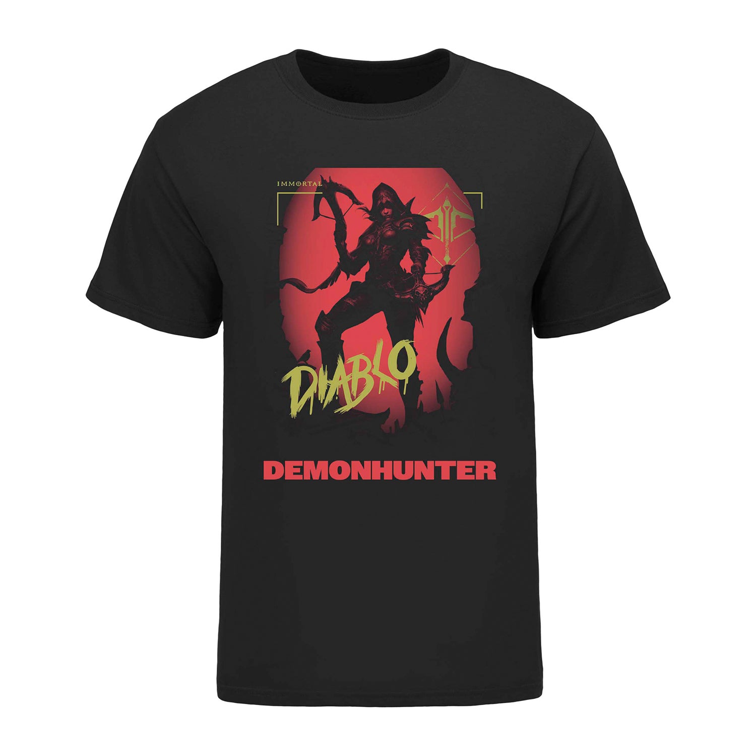 Diablo Immortal Demonhunter High Contrast Black T-Shirt - Front View