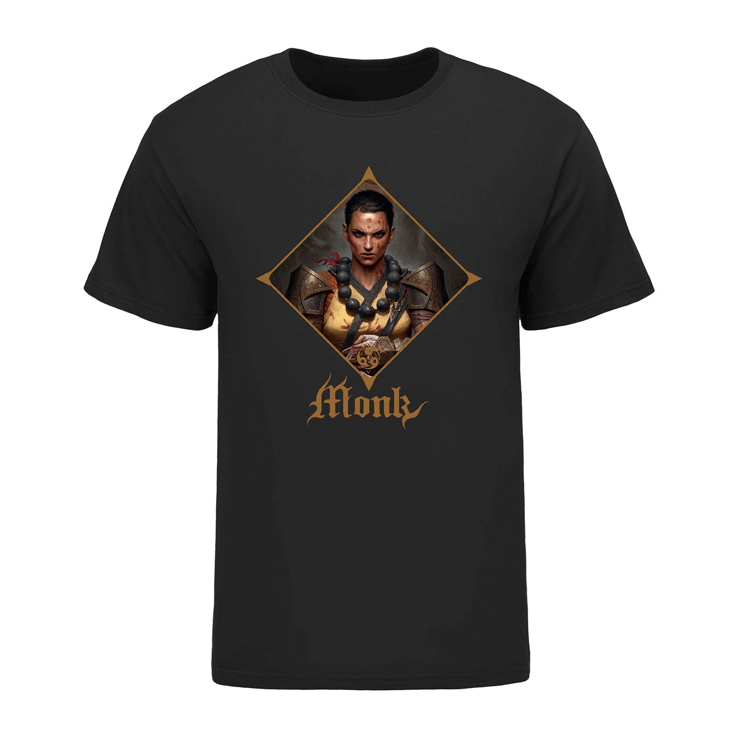 Diablo Immortal Monk Urban Edge Black T-Shirt - Front View