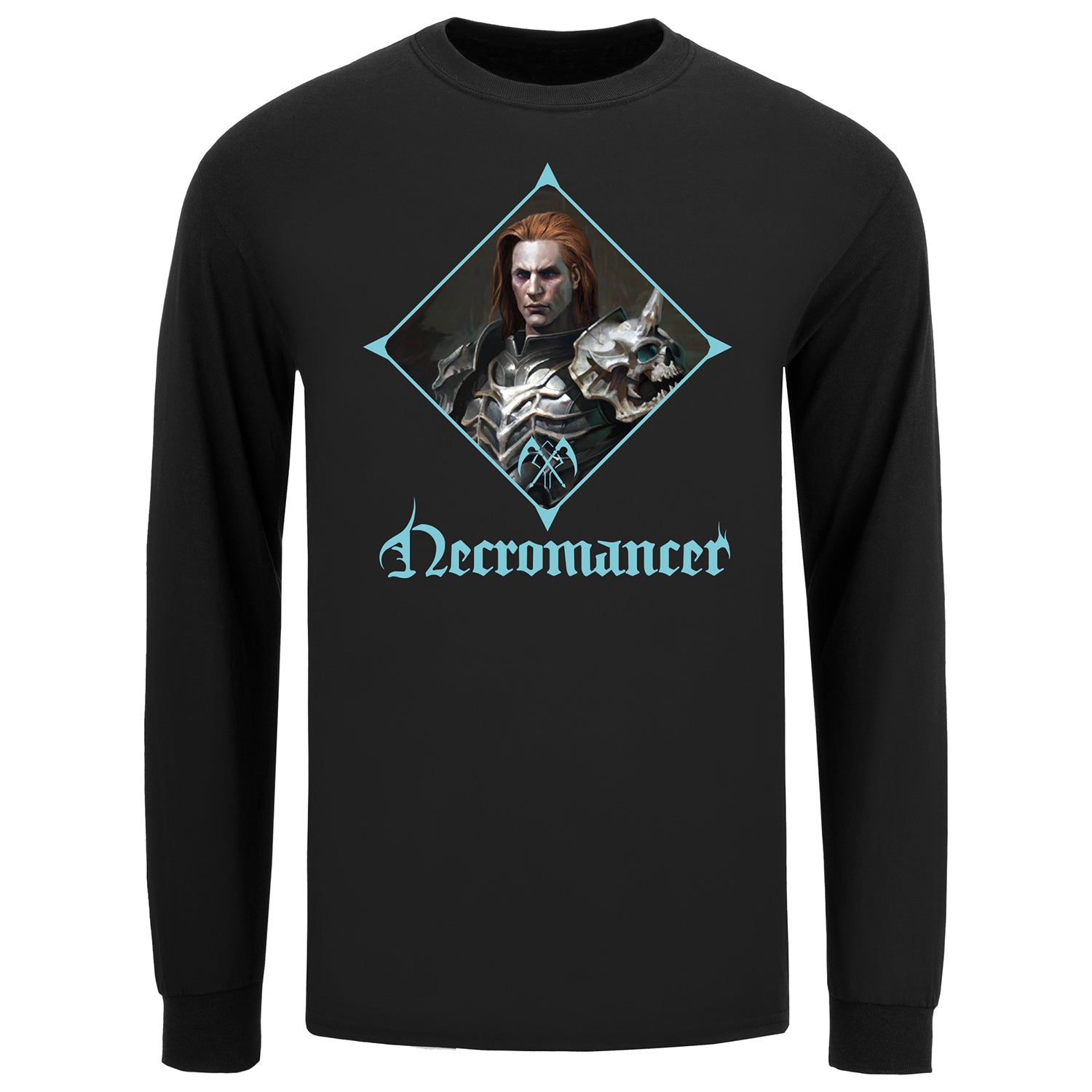 Diablo Immortal Necromancer Urban Edge Black Long Sleeve T-Shirt - Front View