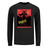 Diablo Immortal Demonhunter High Contrast Black Long Sleeve T-Shirt - Front View