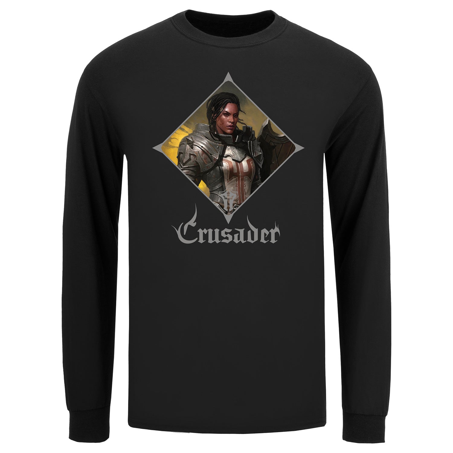 Diablo Immortal Crusader Urban Edge Black Long Sleeve T-Shirt