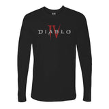 Diablo IV Core Logo Black Long Sleeve T-Shirt - Front View
