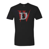 Diablo IV Full Color Icon Logo Black T-Shirt - Front View