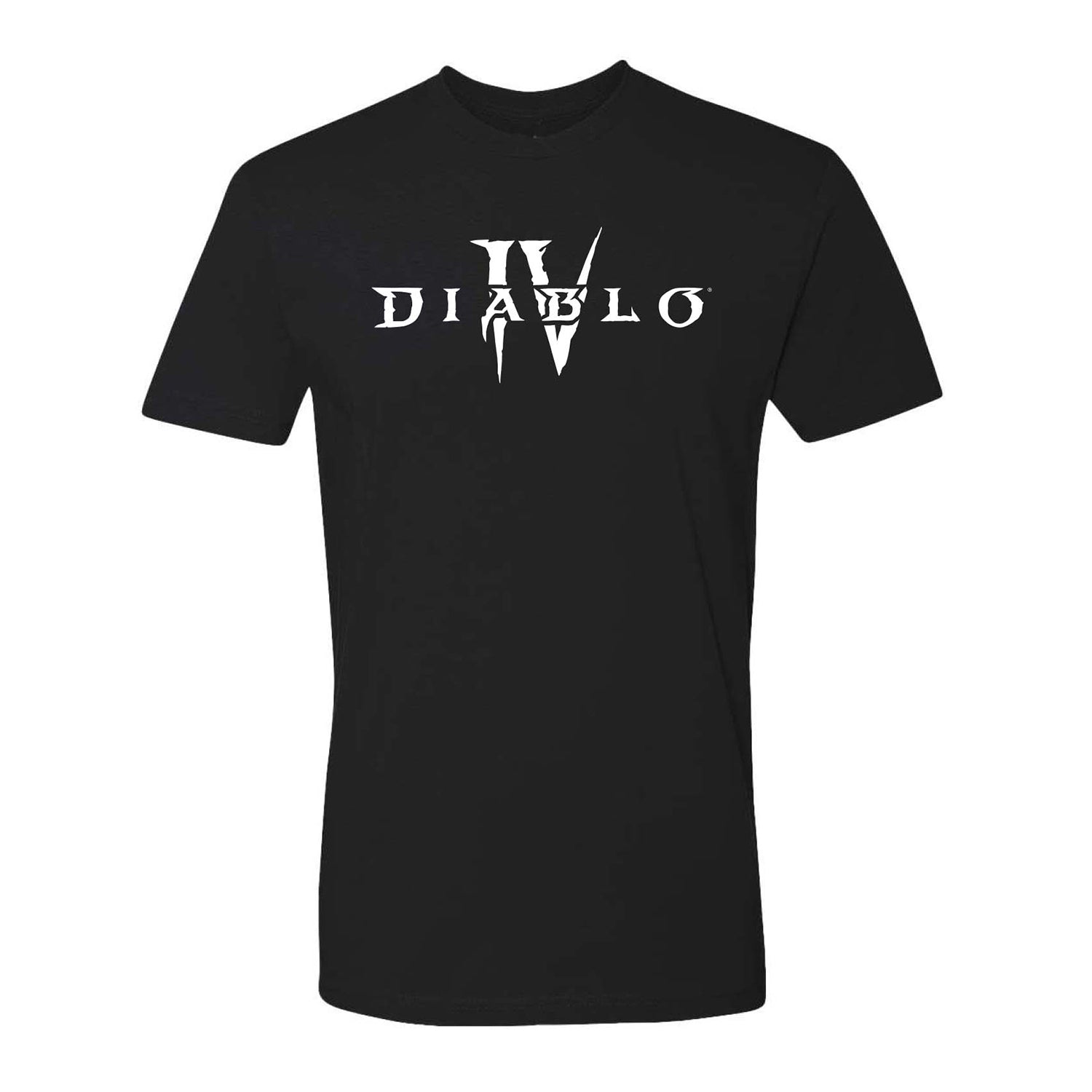 Diablo IV White Core Logo Black T-Shirt - Front View