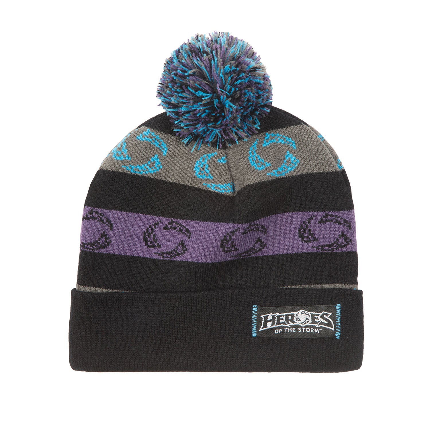 Heroes of the Storm J!NX Winmore Pom Beanie in Black - Front View