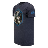 Heroes of the Storm Heathered Navy Hexagon T-Shirt - Left View