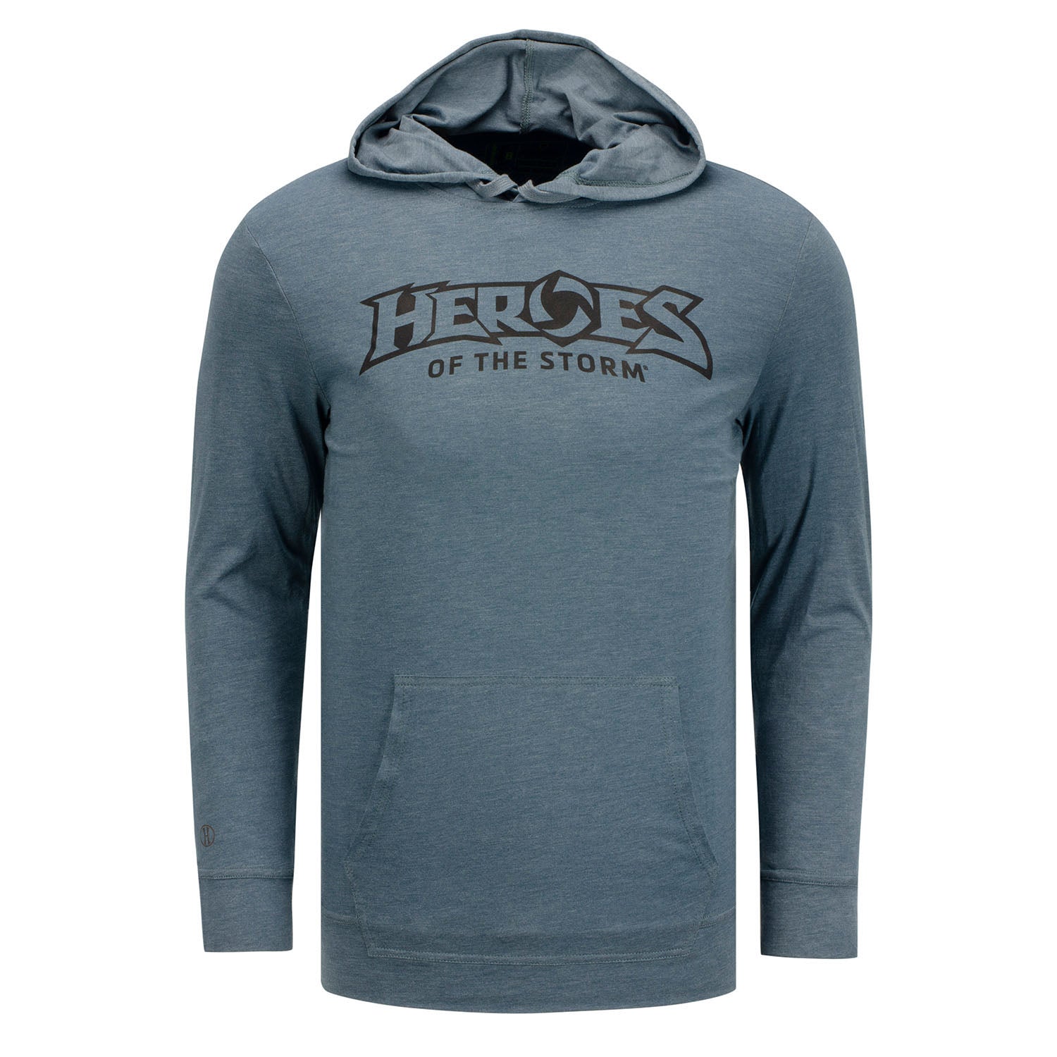 Heroes of the Storm Blue Logo Hooded Long Sleeve T-Shirt - Front View