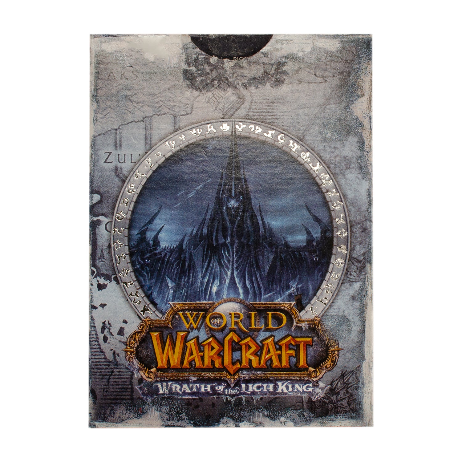 World of Warcraft Wrath of the Lich King Bicycle Card Deck - Back View of Packaging