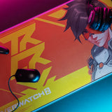 Overwatch 2 Tracer Gaming Desk Mat - Lifestyle View
