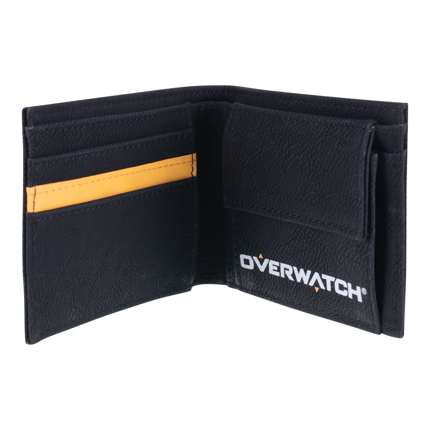 Overwatch Logo Black Bifold Wallet - Open View