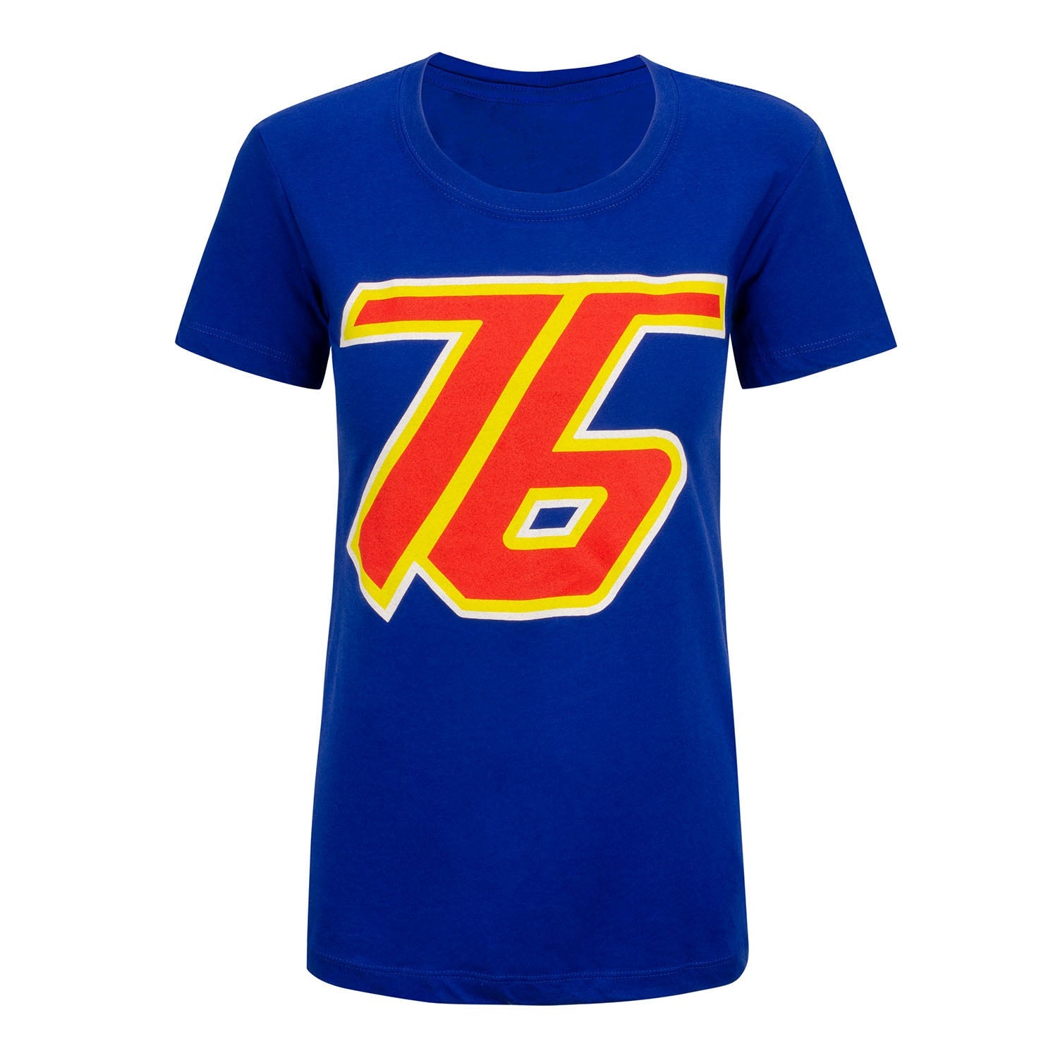 Overwatch Soldier: 76 J!NX Women's Blue Character Logo T-Shirt - Front View
