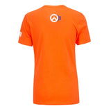 Overwatch 2 Tracer Women's Orange V-Neck T-Shirt - Back View