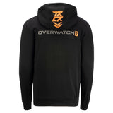 Overwatch 2 Tracer Black Zip-Up Hoodie - Back View