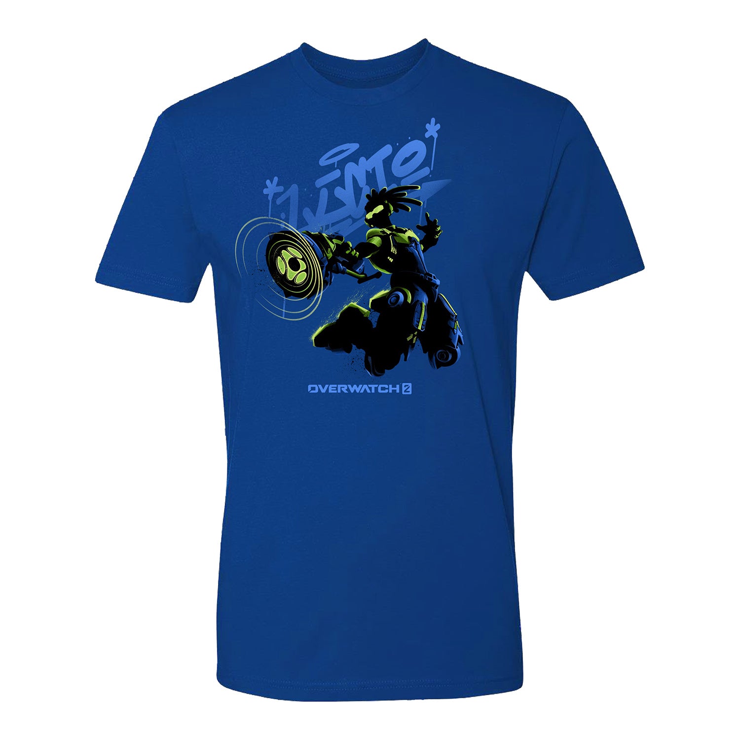 Overwatch 2 Lucio Silhouette Royal Blue T-Shirt - Front View