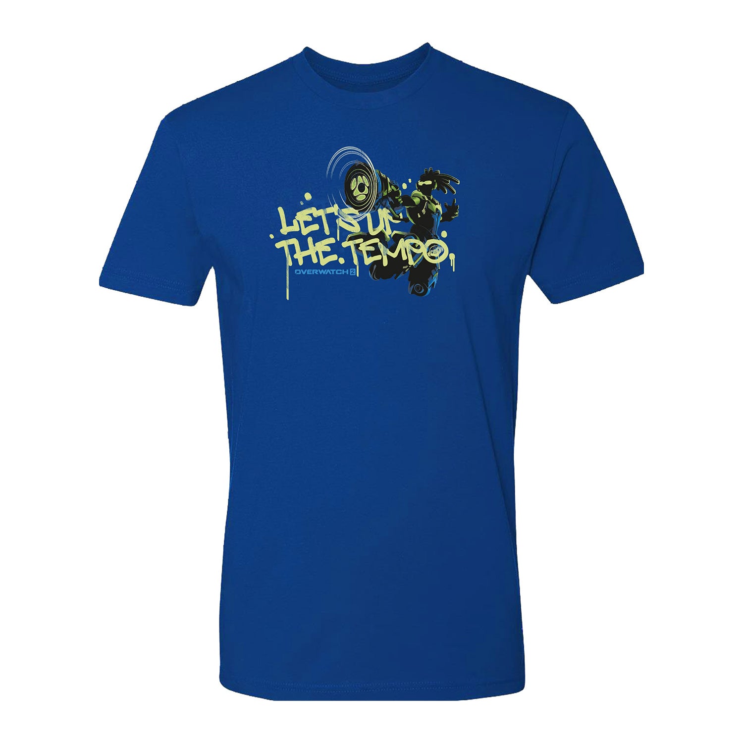 Overwatch 2 Lucio Up the Tempo Royal Blue T-Shirt - Front View