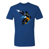 Overwatch 2 Tracer Gun Royal Blue T-Shirt - Front View