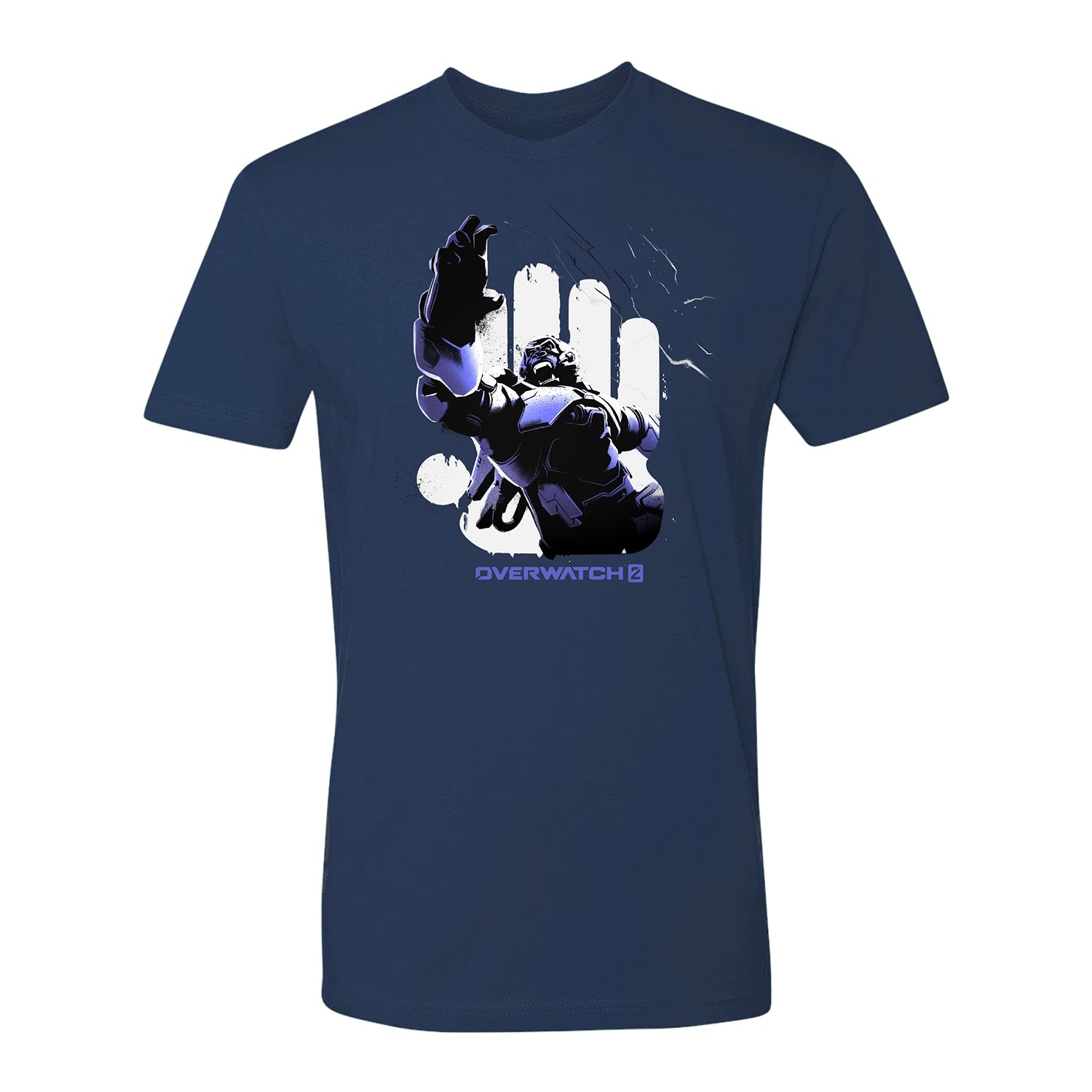 Overwatch 2 Winston Hand Indigo Blue T-Shirt - Front View
