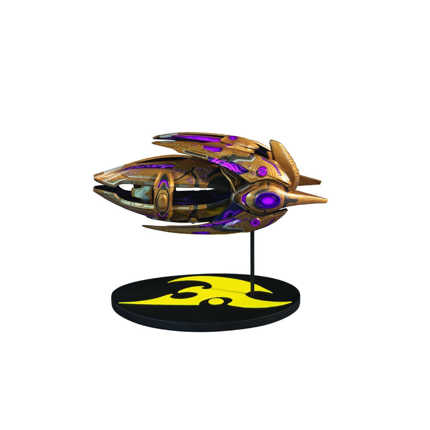 StarCraft Limited Edition Golden Age Protoss Carrier Ship 7" Replica in Gold - Left View