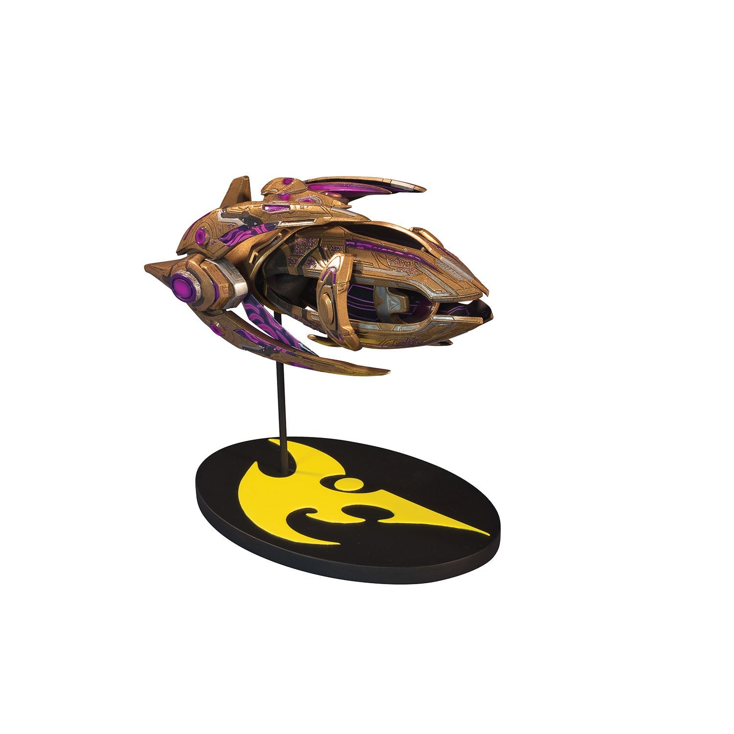 StarCraft Limited Edition Golden Age Protoss Carrier Ship 7" Replica in Gold - Front Right View