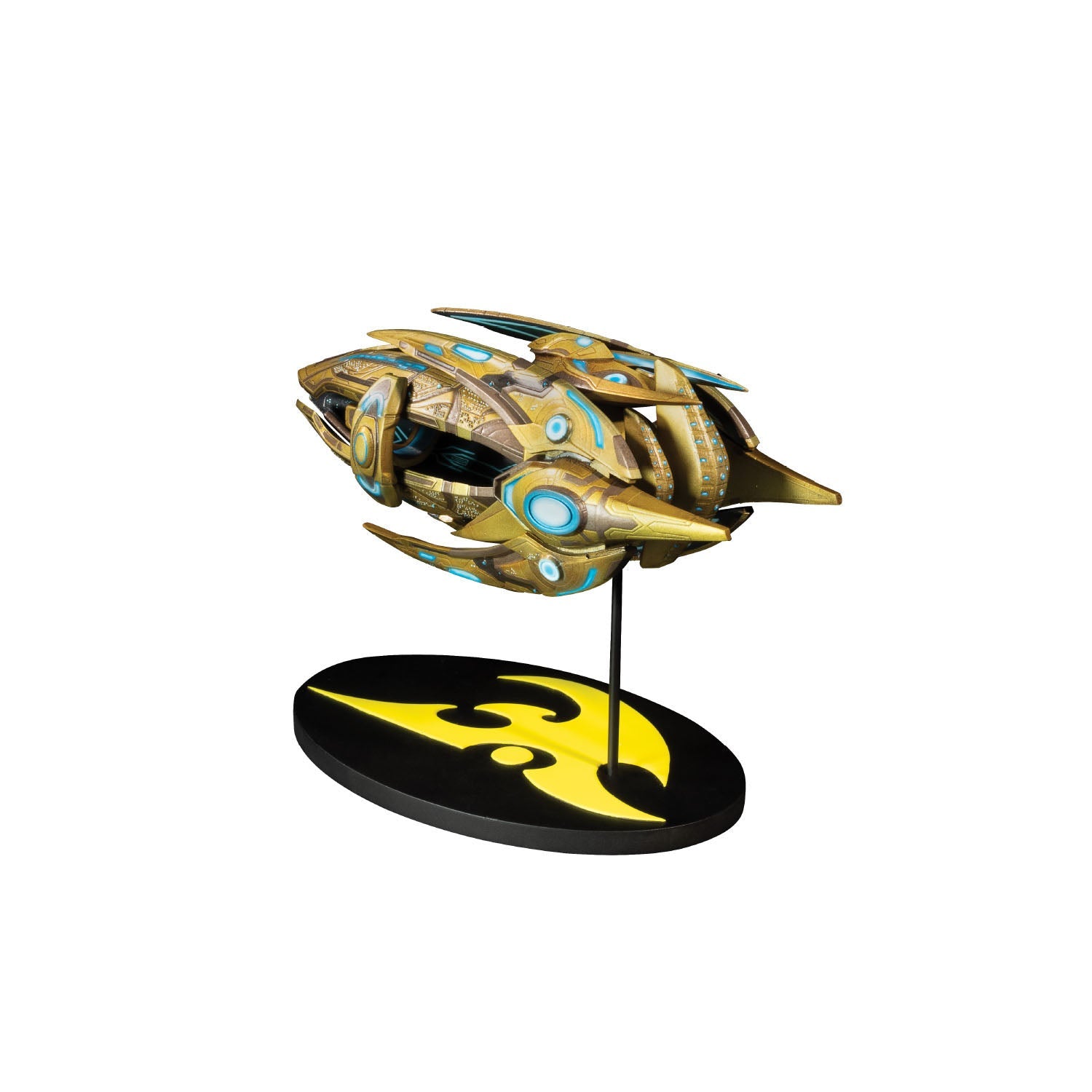 StarCraft Protoss Carrier Ship 7" Replica in Gold - Back Left View