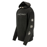 StarCraft Heavy Weight Patch Pullover Heather Black Hoodie - Left Side View