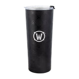 World of Warcraft Horde 24oz Stainless Steel Tumbler in Black and Red - Front View