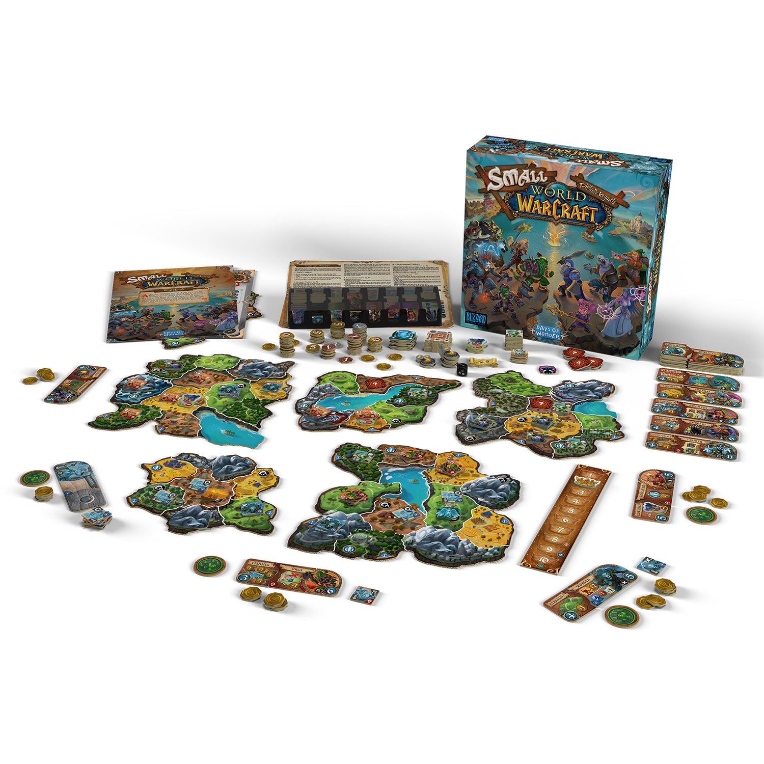 Small World of Warcraft Board Game in Blue - Open View