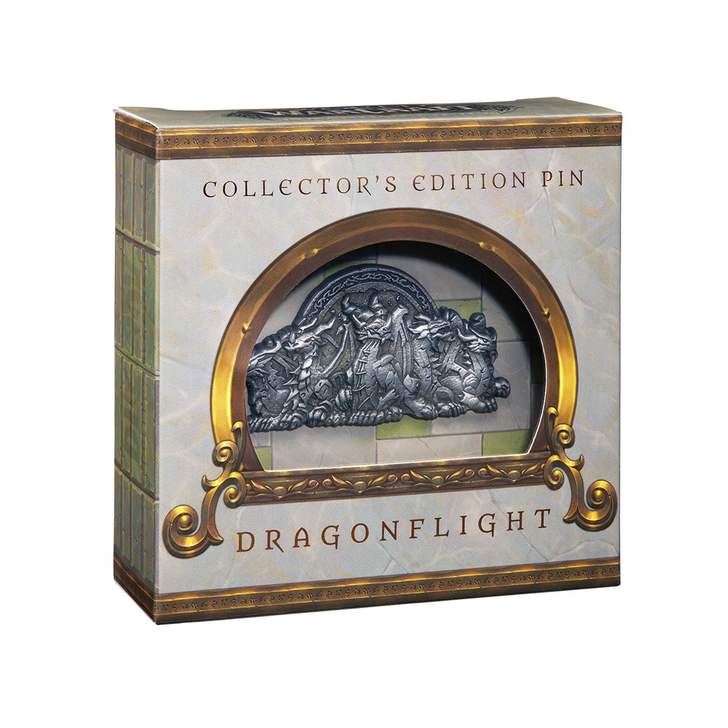 World of Warcraft Dragonflight Dragons Collector's Edition Pin - Front View with Packaging