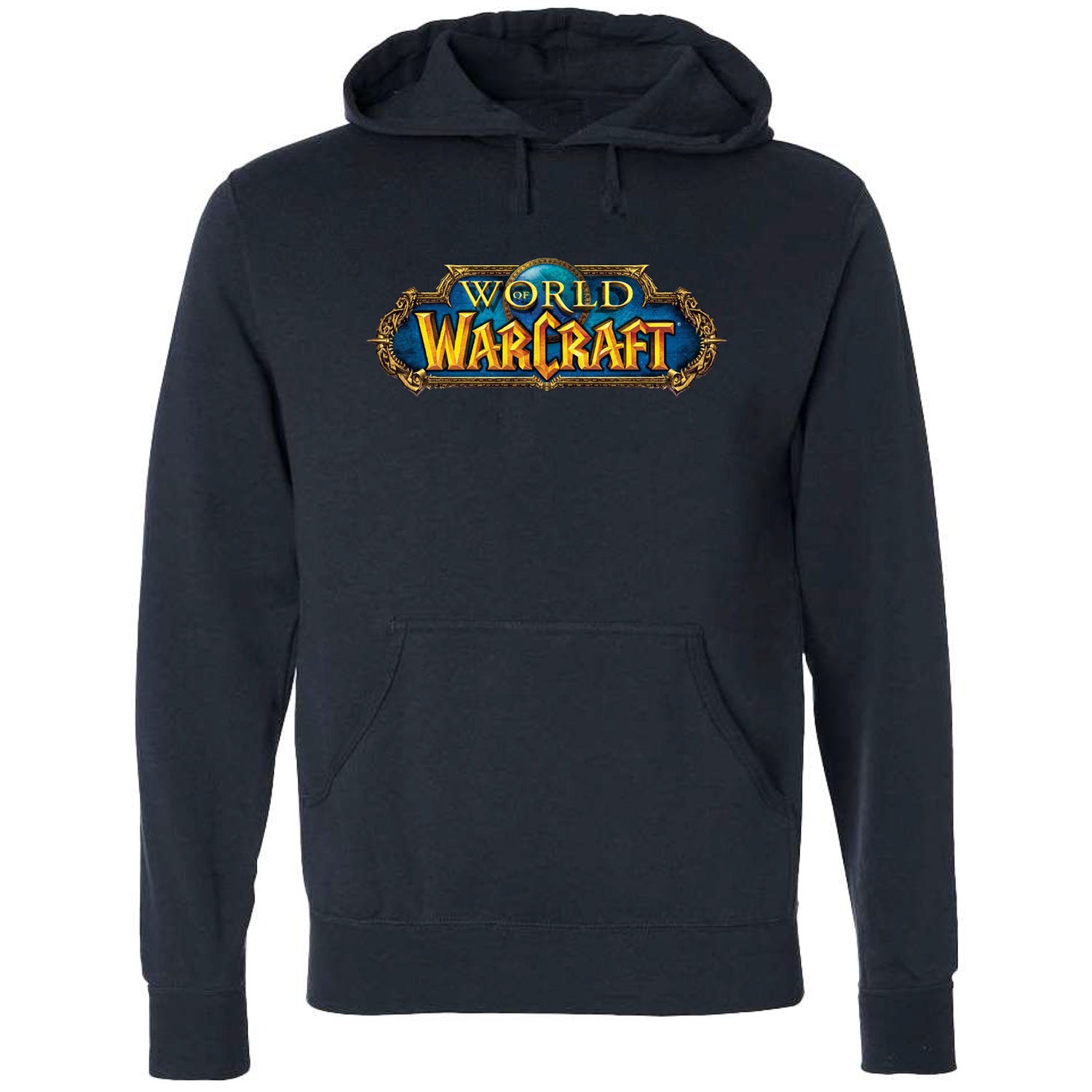 World of Warcraft Logo Hoodie - Front View Navy Version