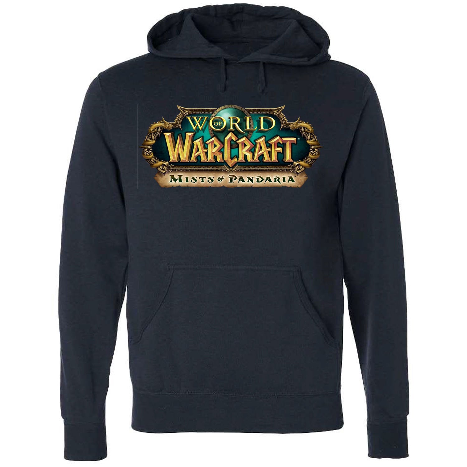 World of Warcraft Mists of Pandaria Logo Navy Hoodie - Front View