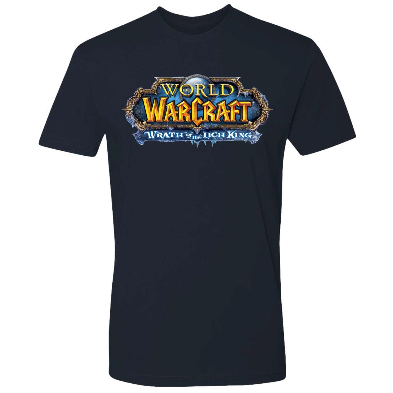 World of Warcraft Wrath of the Lich King Logo Navy T-Shirt - Front View