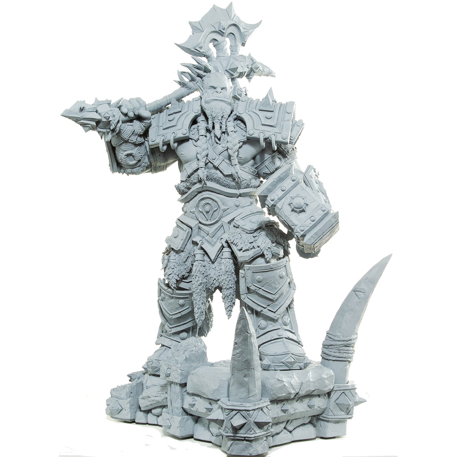World of Warcraft Warchief Thrall 24" Limited Edition Statue in Grey - Front View