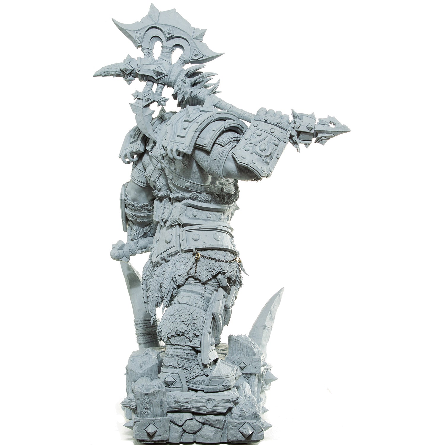 World of Warcraft Warchief Thrall 24" Limited Edition Statue in Grey - Back Right View