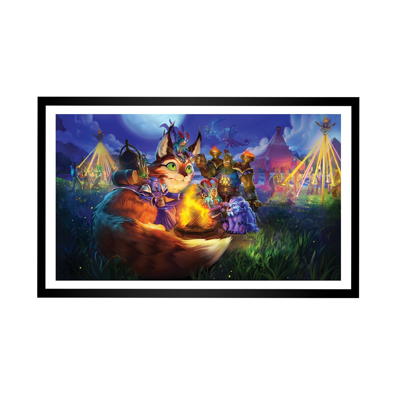 World of Warcraft A Midsummer’s Night 14 x 24 in Framed Print - Front View