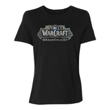 World of Warcraft Dragonflight Women's Logo Black T-Shirt - Front View
