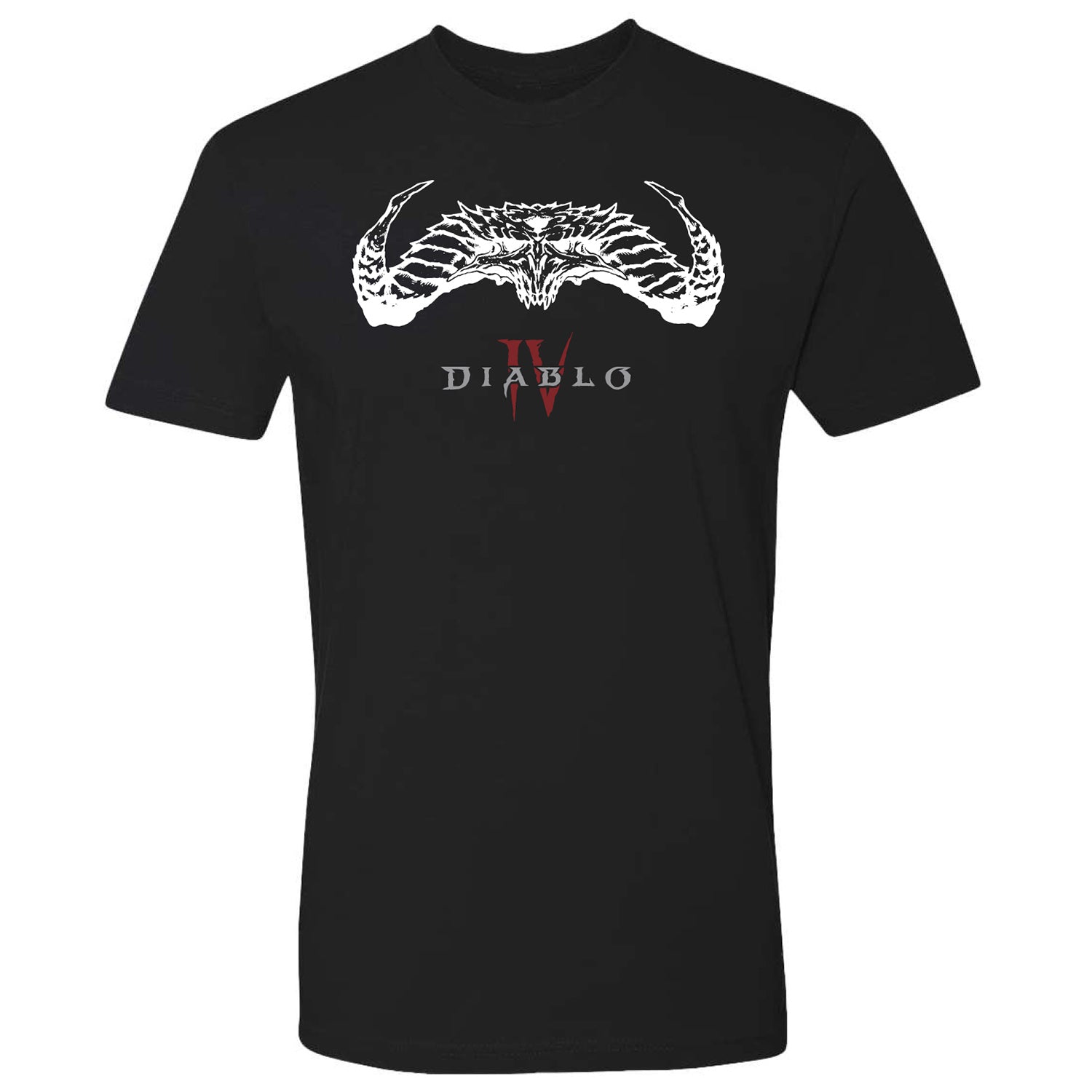 Diablo IV Skull T-Shirt - Front View Black Version
