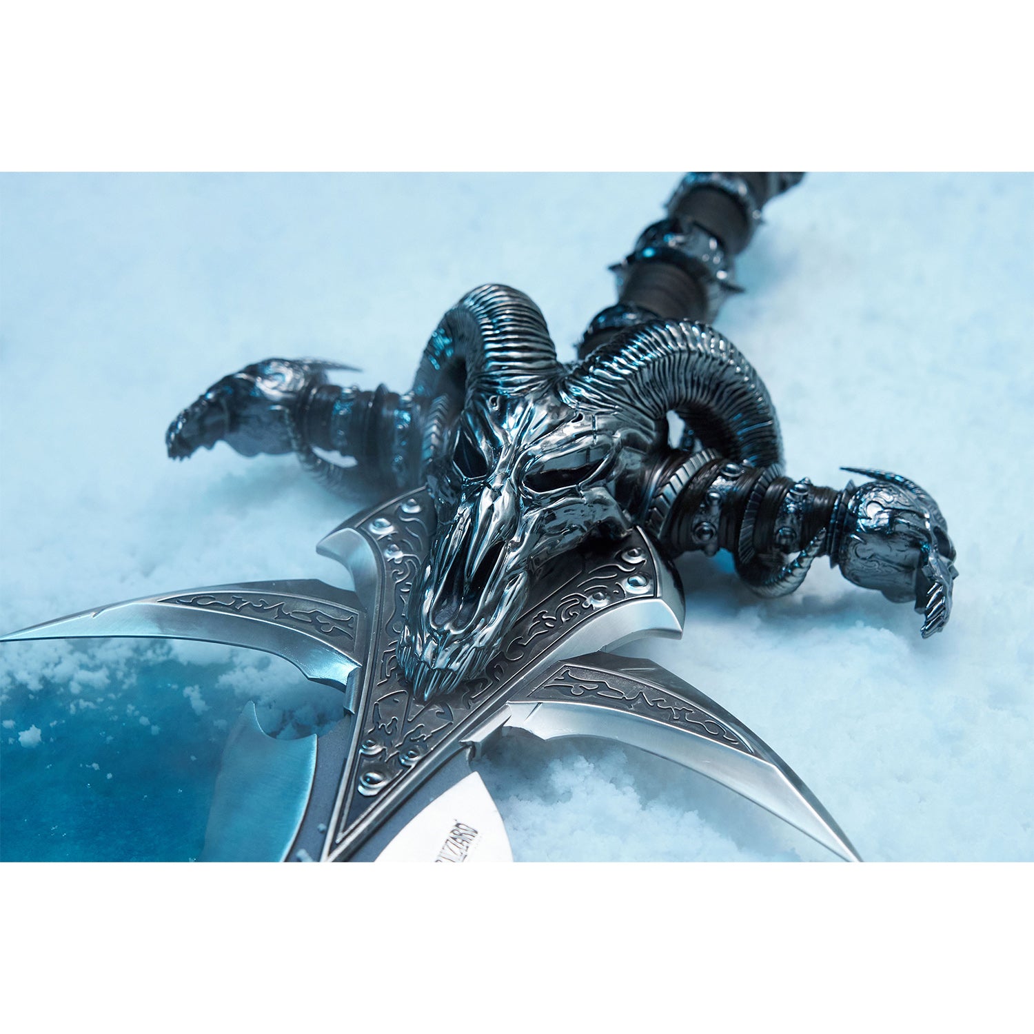 World of Warcraft Frostmourne Premium Replica - Close Up View of Sword Hilt Details