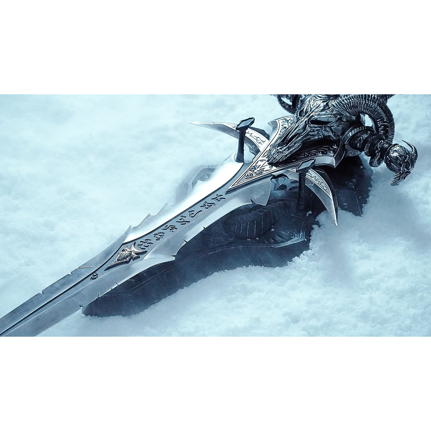 World of Warcraft Frostmourne Replica Wall Mount - View of Wall Mount with Sword