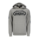 World of Warcraft Heavy Weight Patch Grey Pullover Hoodie - Front View