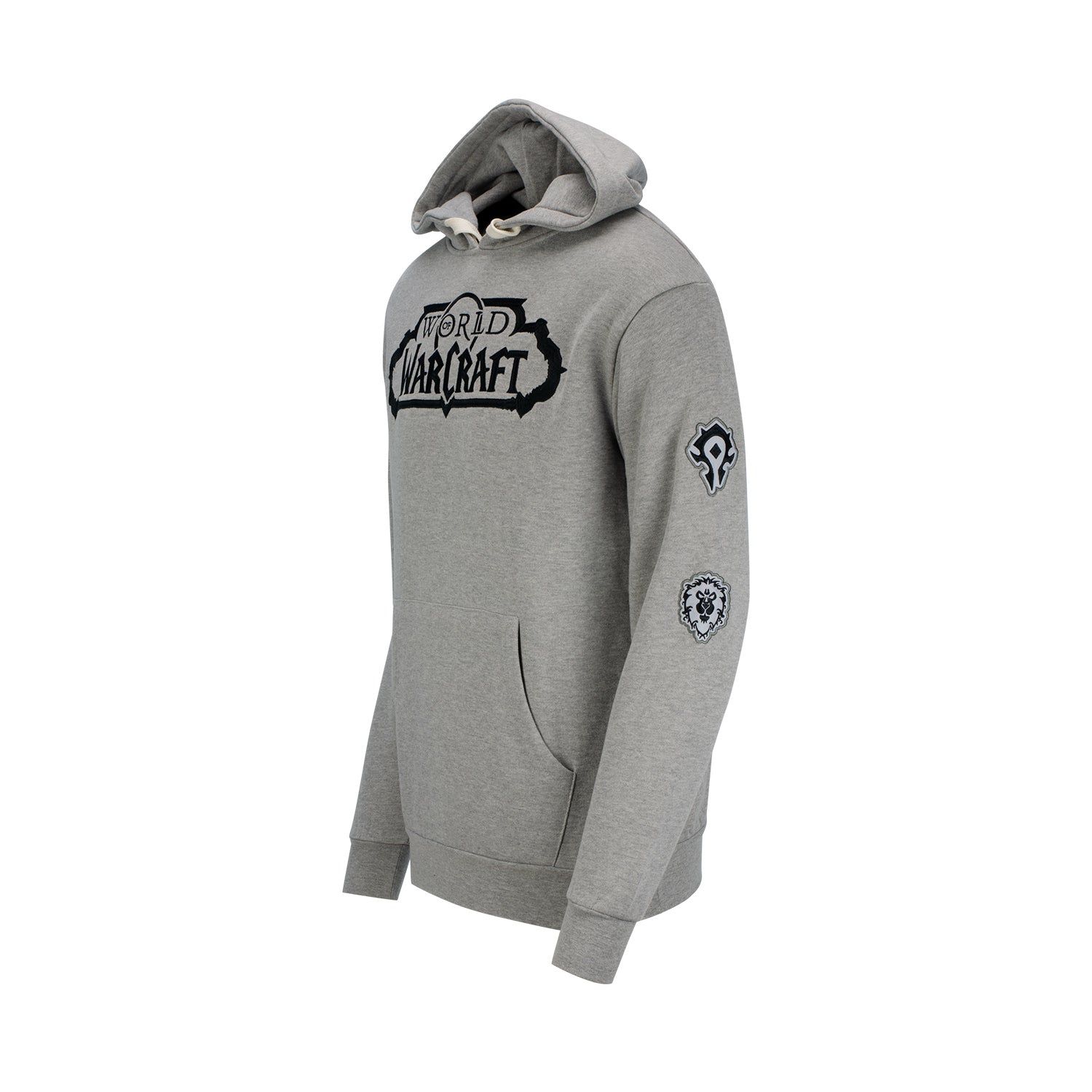 World of Warcraft Heavy Weight Patch Pullover Grey Hoodie - Left Side View