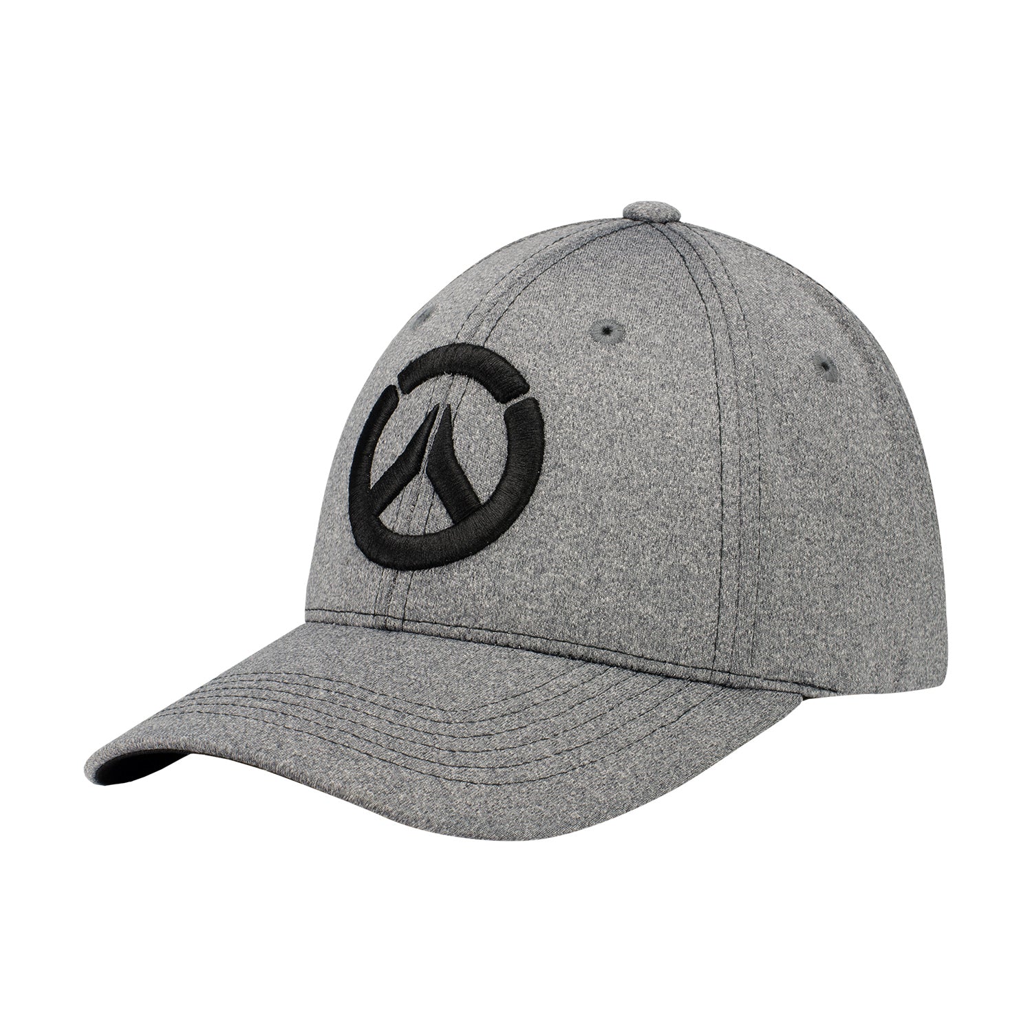 Overwatch Grey Performance Hat - Left Side View with Overwatch Logo on Front